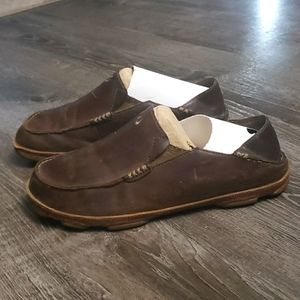Olukai Moloa Leather Driving Slip-on Shoes Sz 10.5